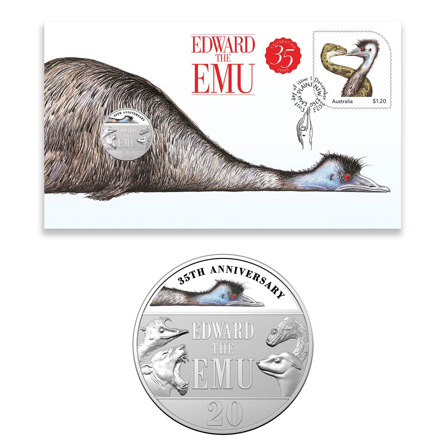 Edward The Emu Postal Numismatic Cover