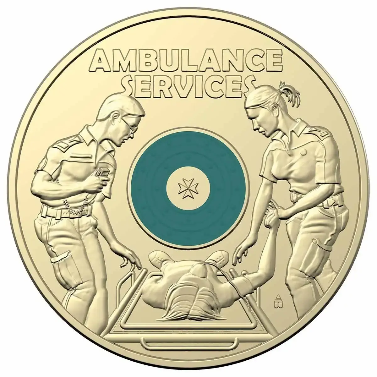 2021 AMBULANCE $2 Coloured Coin from RAM Roll - UNCIRCULATED