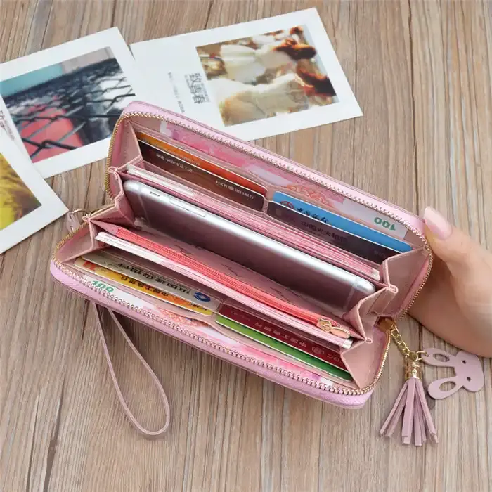 Thumbnail: 2020 New Korean Fashion Clutch Bag Large Capacity Mobile Phone Bag Wallet Ladies