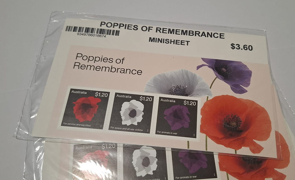 Thumbnail: Poppies of Remembrance Minisheet Vietnam War Lest We Forget MUH Stamp Set