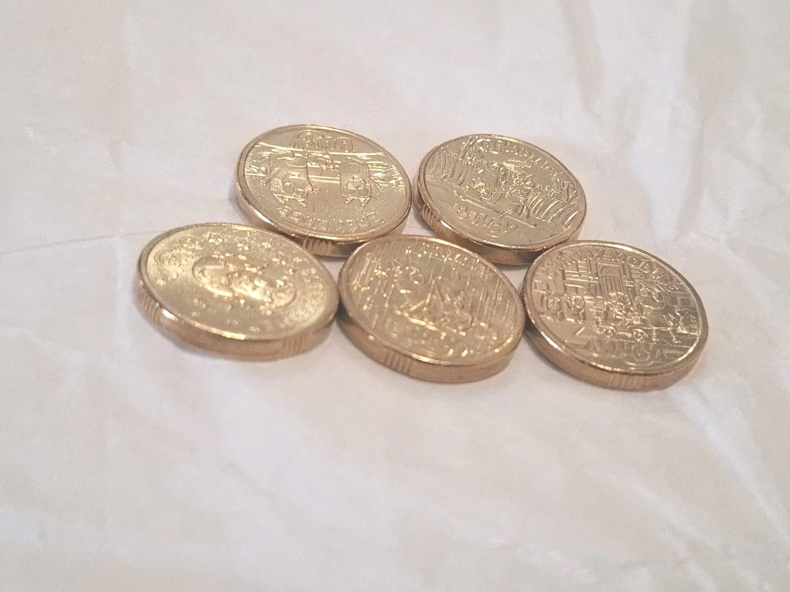 2026 Bluey $2 coins - Set of 5 Coins X5 Coins - All 5 Coins As Imaged