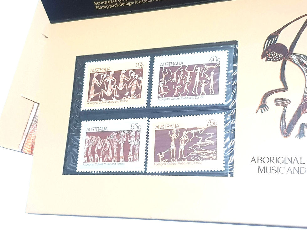 Thumbnail: Aboriginal Culture Music and Dance - x4 MNH Stamps Sheet