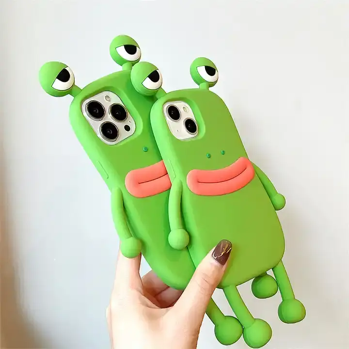 Thumbnail: Frog Phone Case Soft Silicone Phone Case For Iphone 15 14 13 Pro Max Iphone Shoc