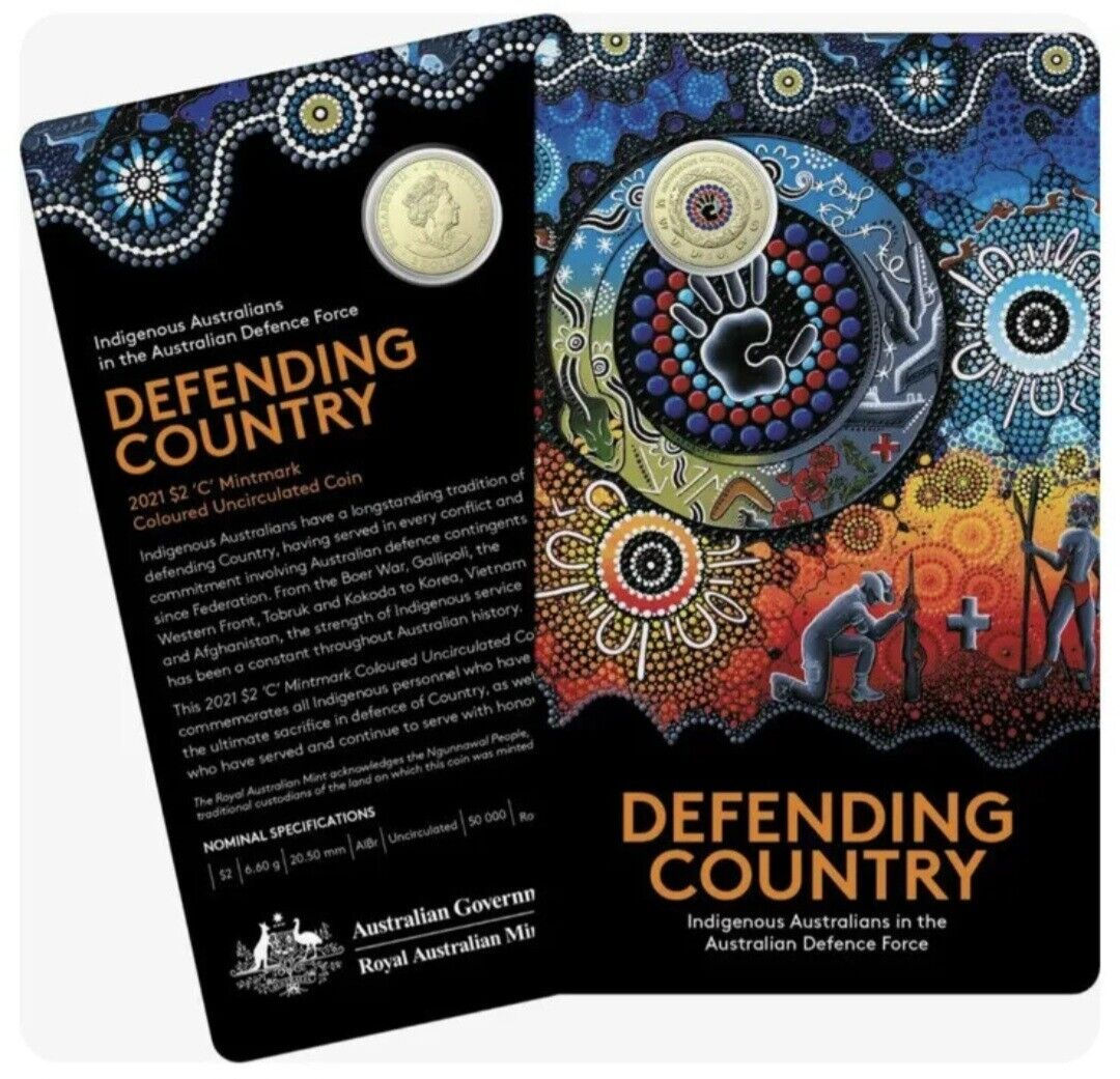 2021 $2 Colour 'C' Mintmark Uncirculated Coin-in-Card - Indigenous Service