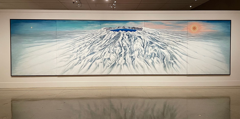 Sacred Mt. Baekdu. Lee Sokja. Pigment on paper. 2016. Photo by Jacqueline Ghosh.