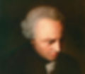 Protratigemälde des Philosophen mit Perücke; er blickt nach rechts unten