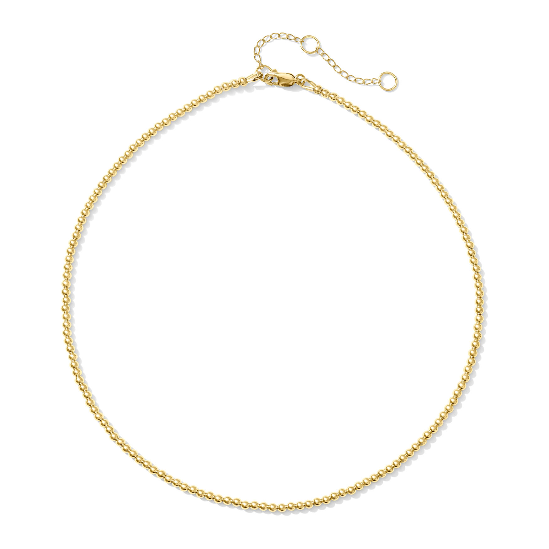 gold beaded necklace by Kaylie Dawn