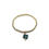 Thumbnail: gold beaded bracelet with green clover charm