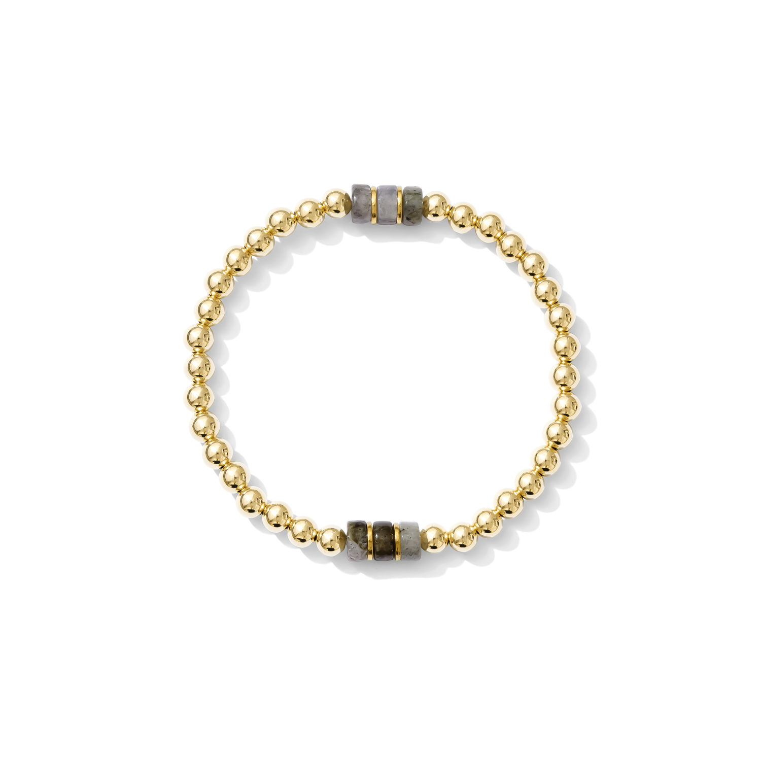 Gemini Bracelet in Gray Labradorite