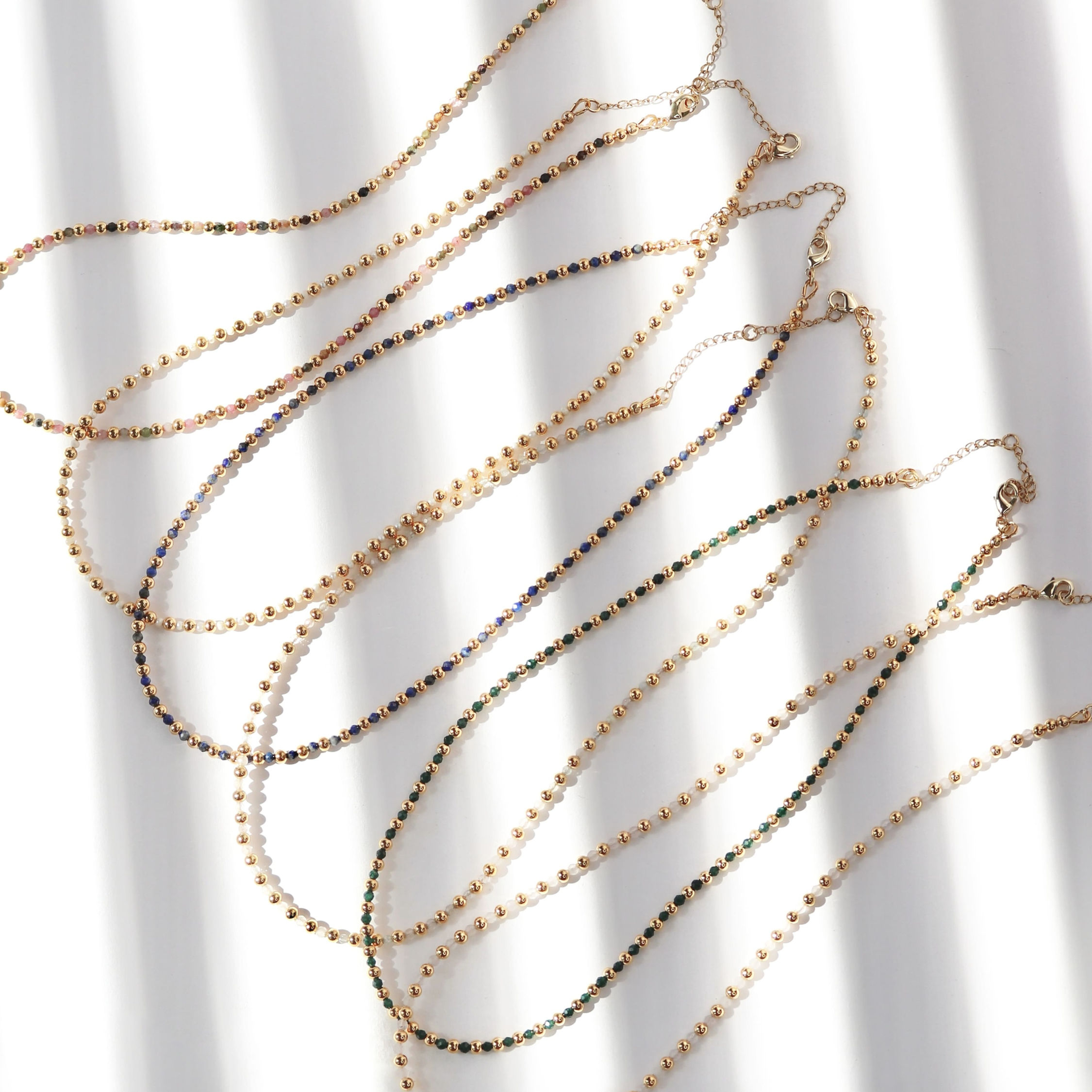 gemstone & gold filled necklaces