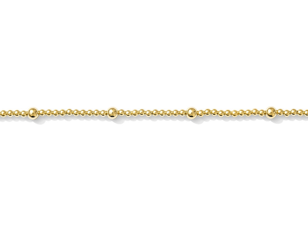 14k gold filled Poppy Beaded Necklace detail