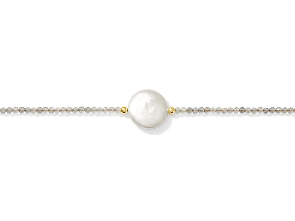 Thumbnail: coin pearl and gemstone necklace