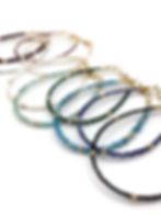 gemstone stacking bracelets detail