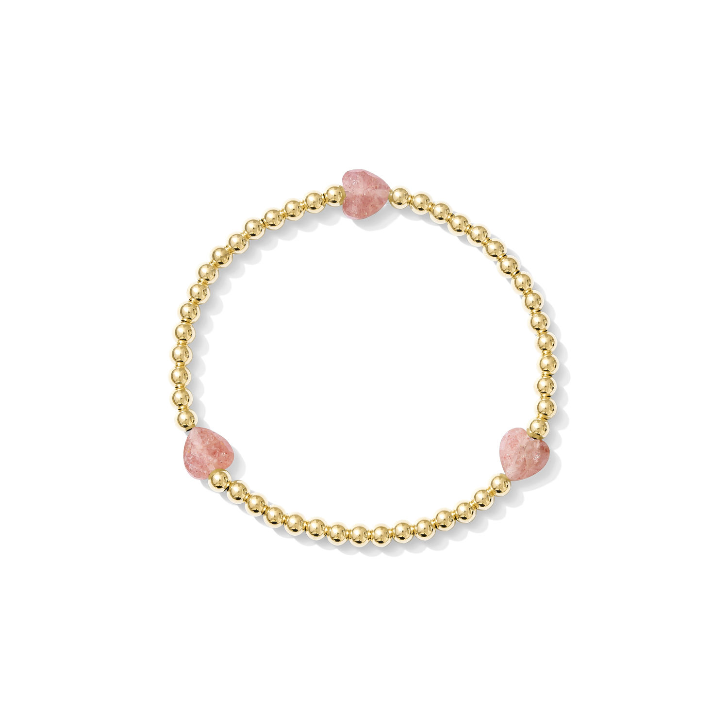 gold filled bracelet with hearts