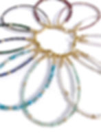 gemstone stacking bracelets detail