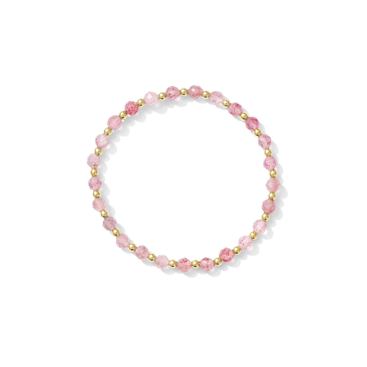 prink gemstone stretchy stackable bracelet