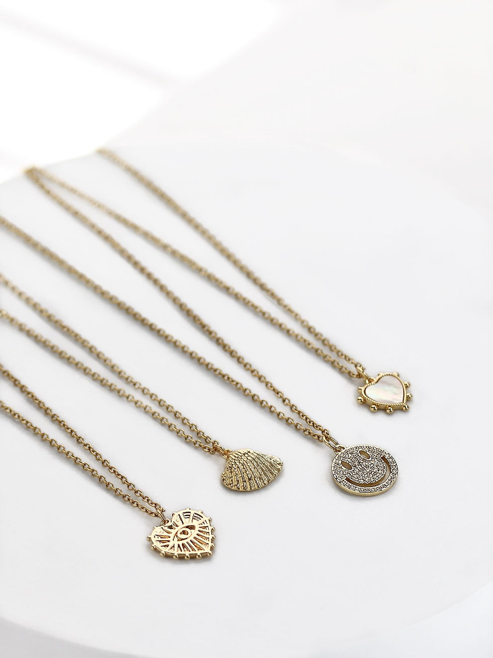 Thumbnail: Simple gold pendant necklaces for women