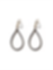 teardrop gemstone earrings on white background