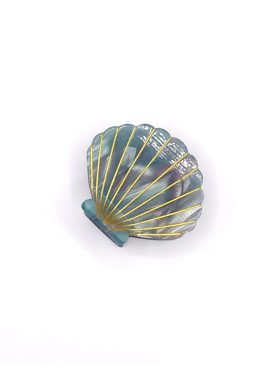 Thumbnail: Seashell Hair Clip - Blue