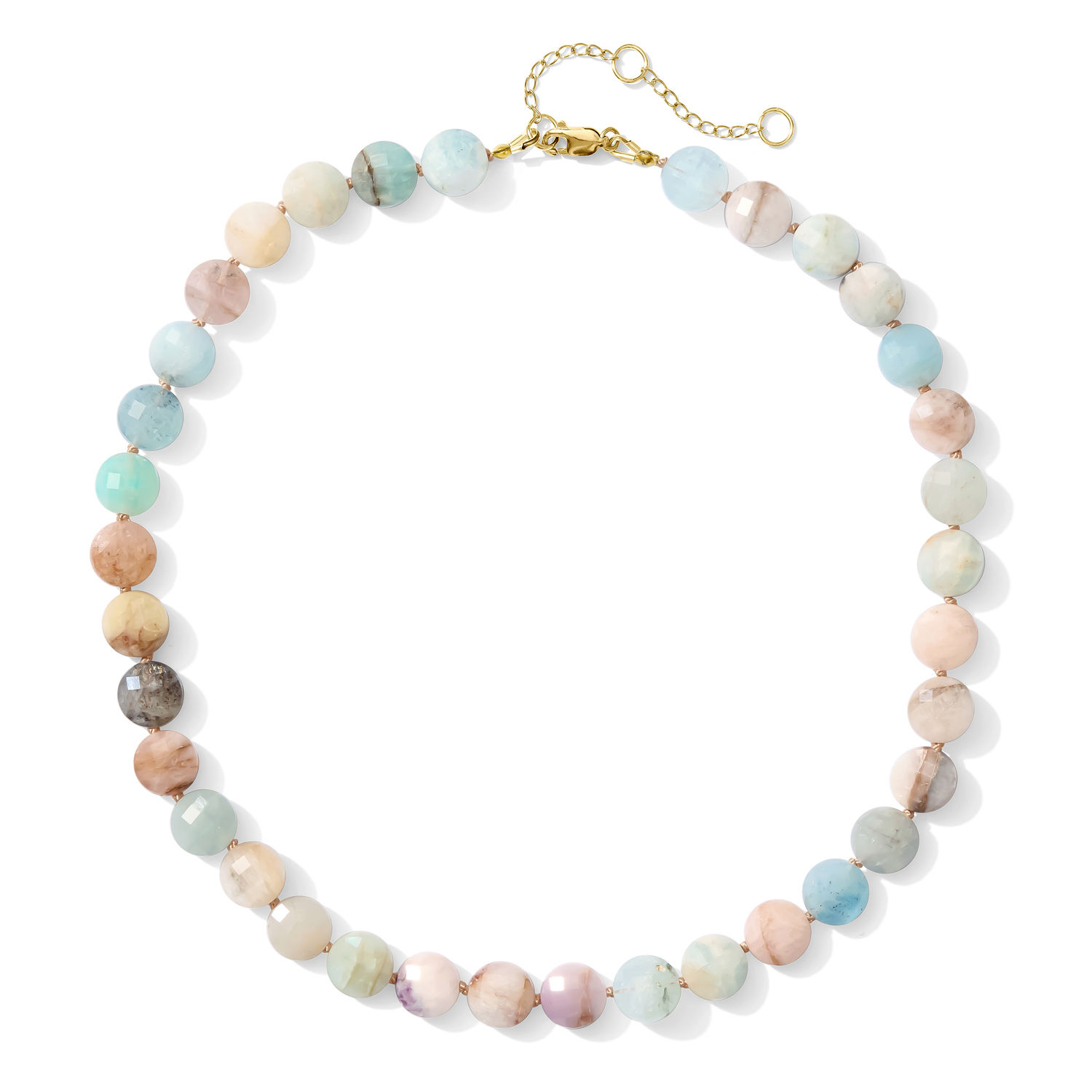 Morganite Necklace Chunky Beaded Necklace by Kaylie Dawn