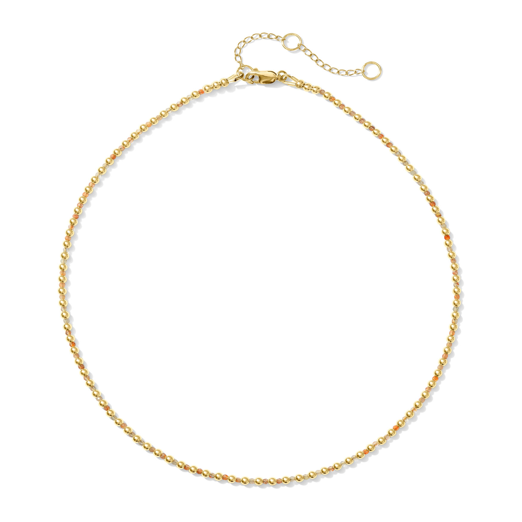 delicate necklace in sunstone