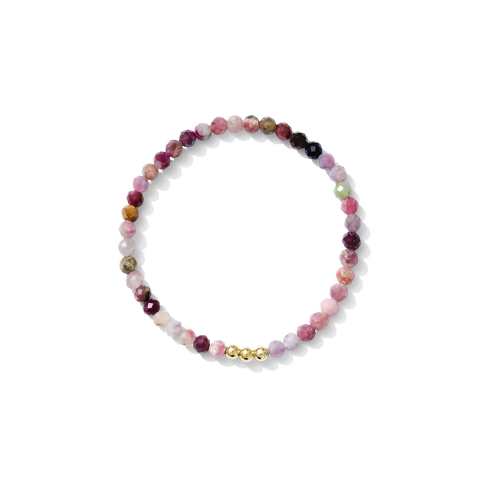 stretchy gemstone bracelet in multicolor
