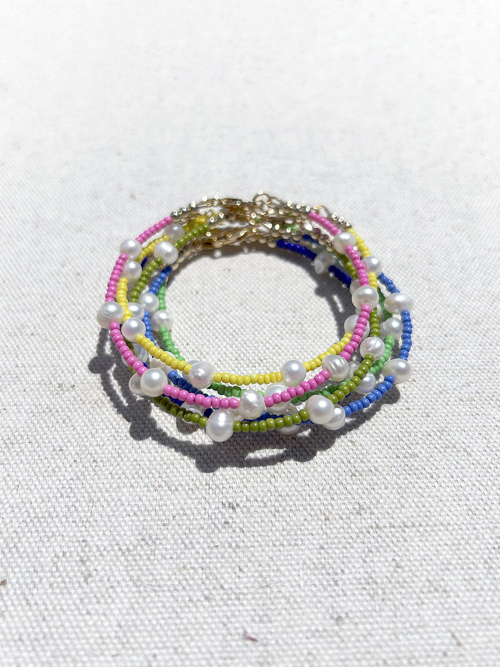Thumbnail: Bailey Seed Bead and Freshwater Pearl Bracelet