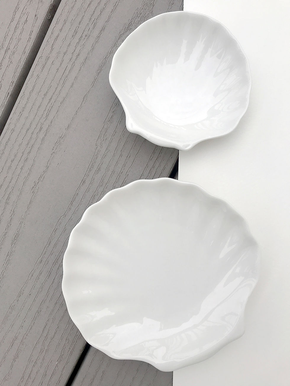 Thumbnail: Seashell Trinket Dish, Hand Cast in White Ceramic