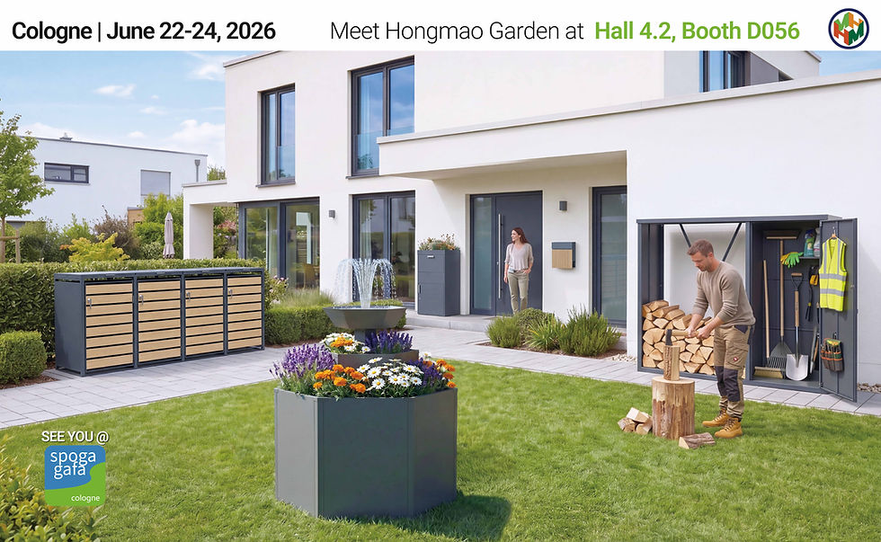 Hongmao Garden booth at spoga gafa 2026 for outdoor garden products