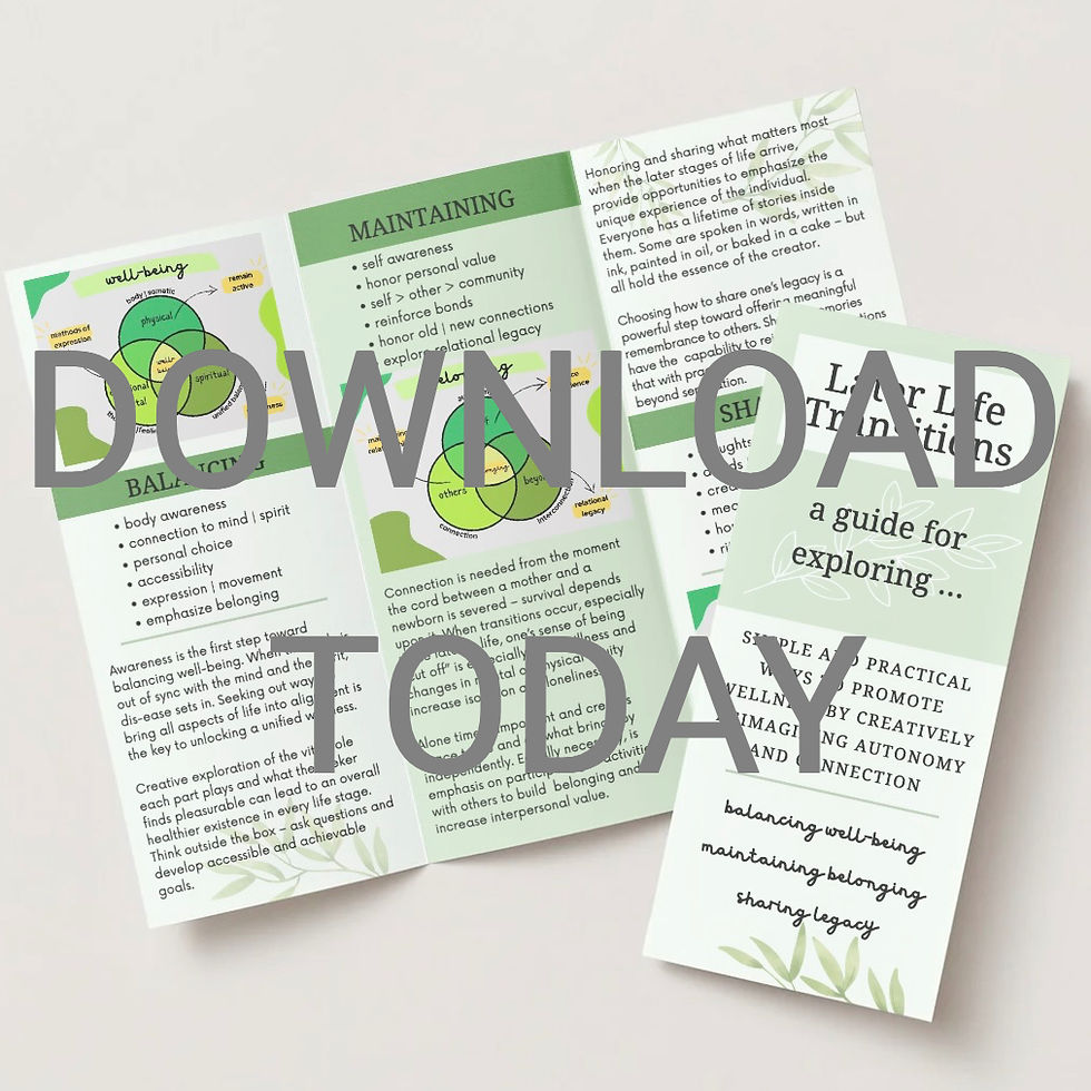 later life transitions guide