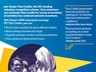 Thank your Volunteers with Tempo Time Credits