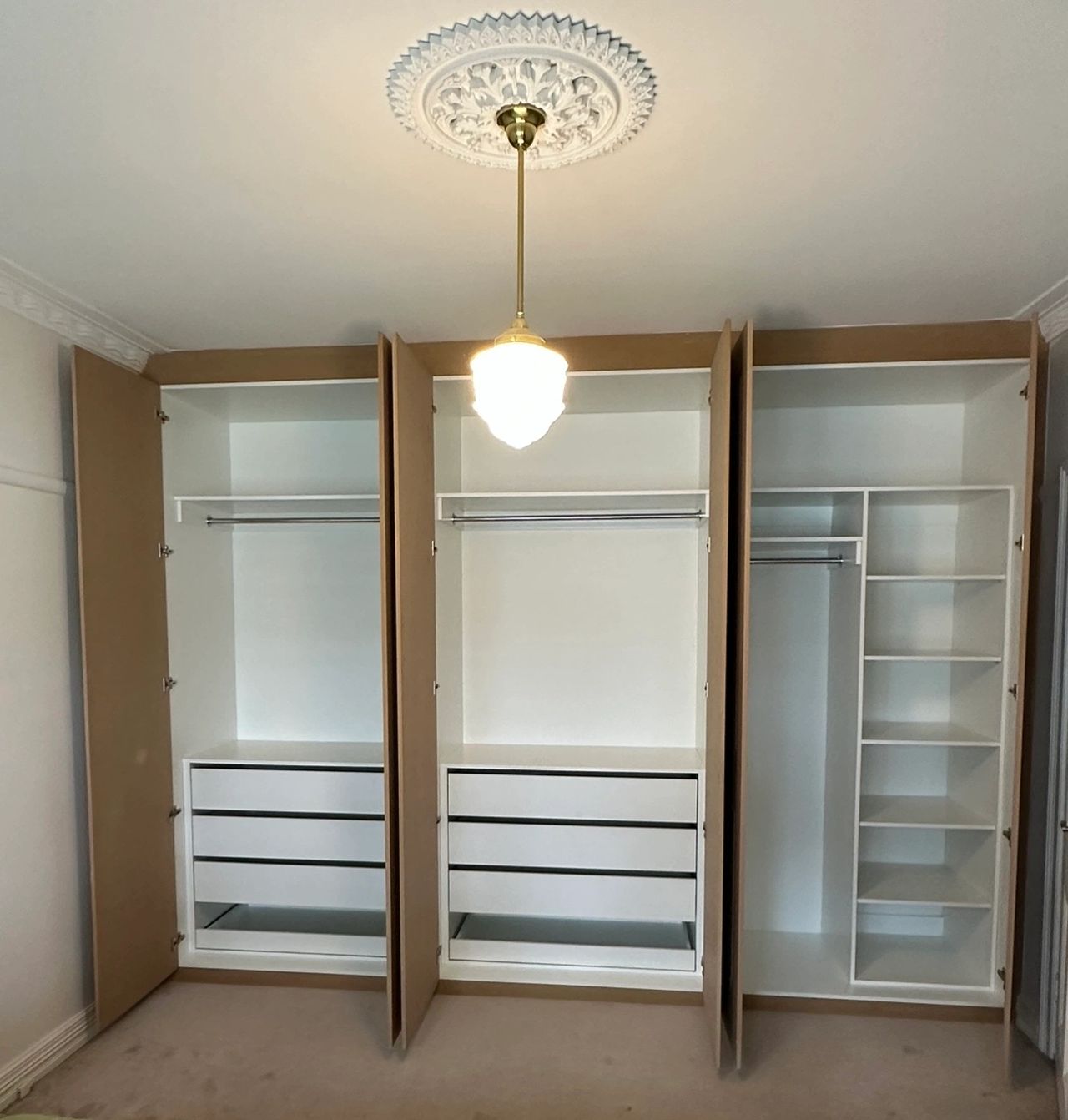 triple section built in wardrobe melbourne