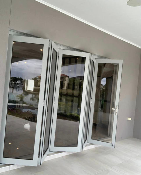 repainting bifold doors by gold coast painter