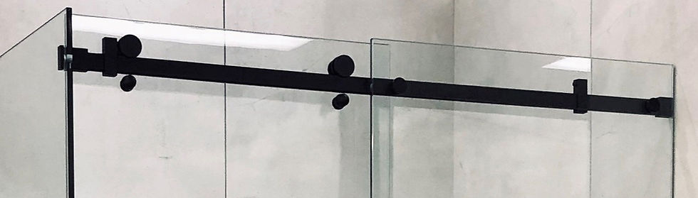 black shower screen barn door sliding Melbourne