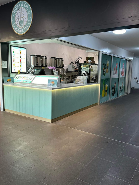 Bubble tea store fitout by Shopfitting Brisbane - shopping centre fit out
