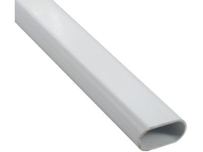 oval hanging rail for wardrobe Melbourne - white