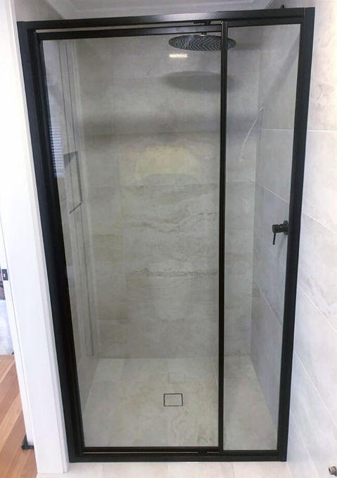 Black Integrity shower screen Melbourne for shower alcove