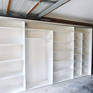 using a DIY wardrobe in melbourne garage showing insert