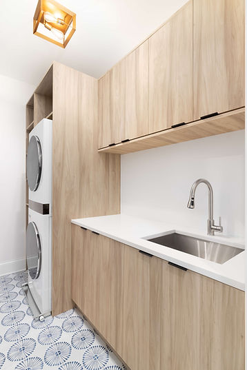 custom laundry cabinets melbourne stone benchtop