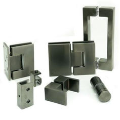 Brushed Gun Metal hinge for frameless shower screen
