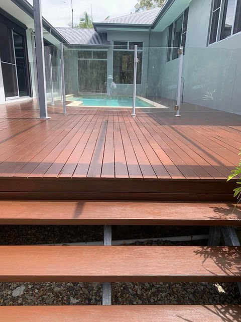 stain outdoor timber stairs gold coast