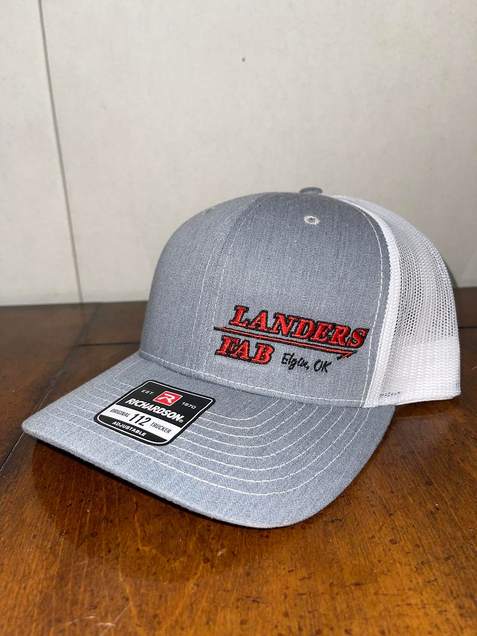 LANDERS FAB SNAPBACK GR/WT, LOGO RD,BLK