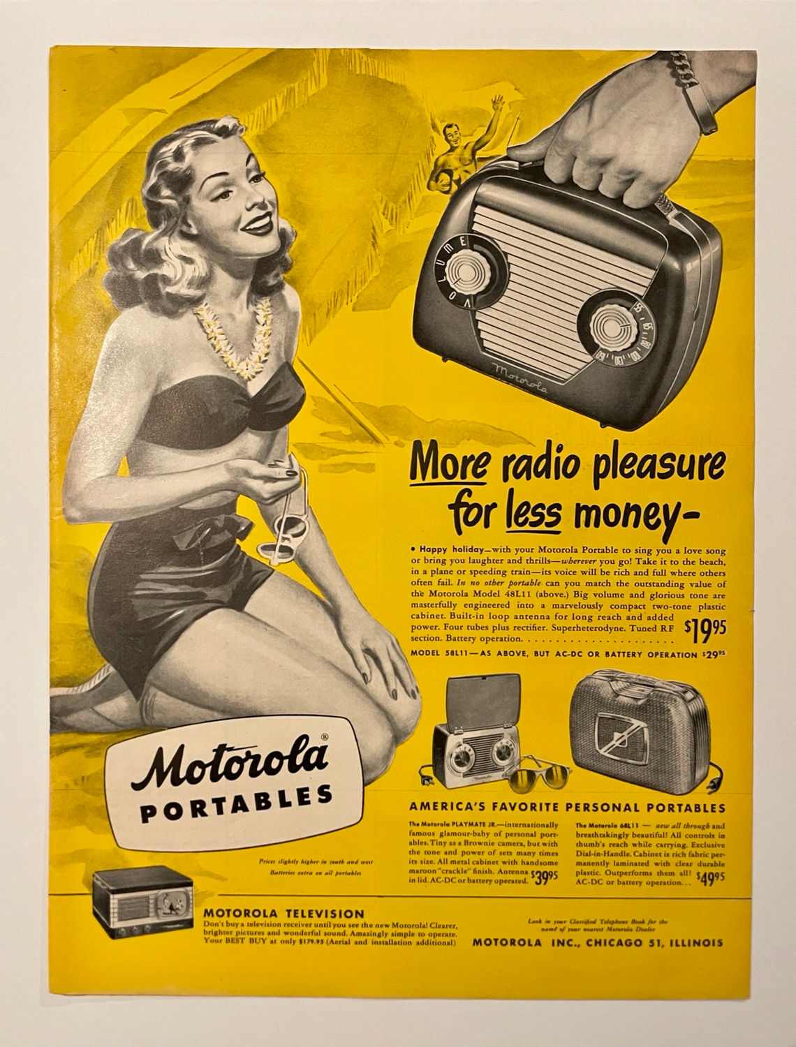 Original Vintage Ad - 1948 Motorola Radio