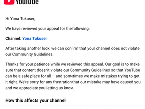 YouTube restored my channel with the "Hope For Peace" archive