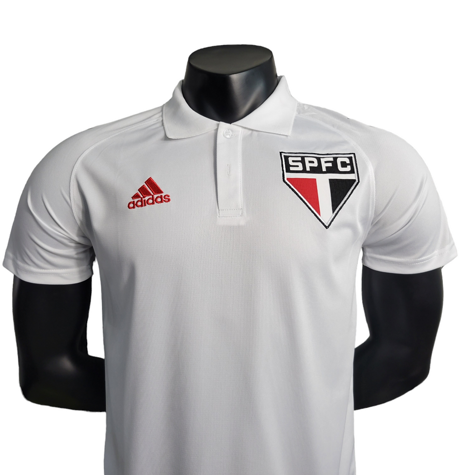 Miniatura: Camisa São Paulo 23/24 polo - Torcedor Adidas Masculina - Branca
