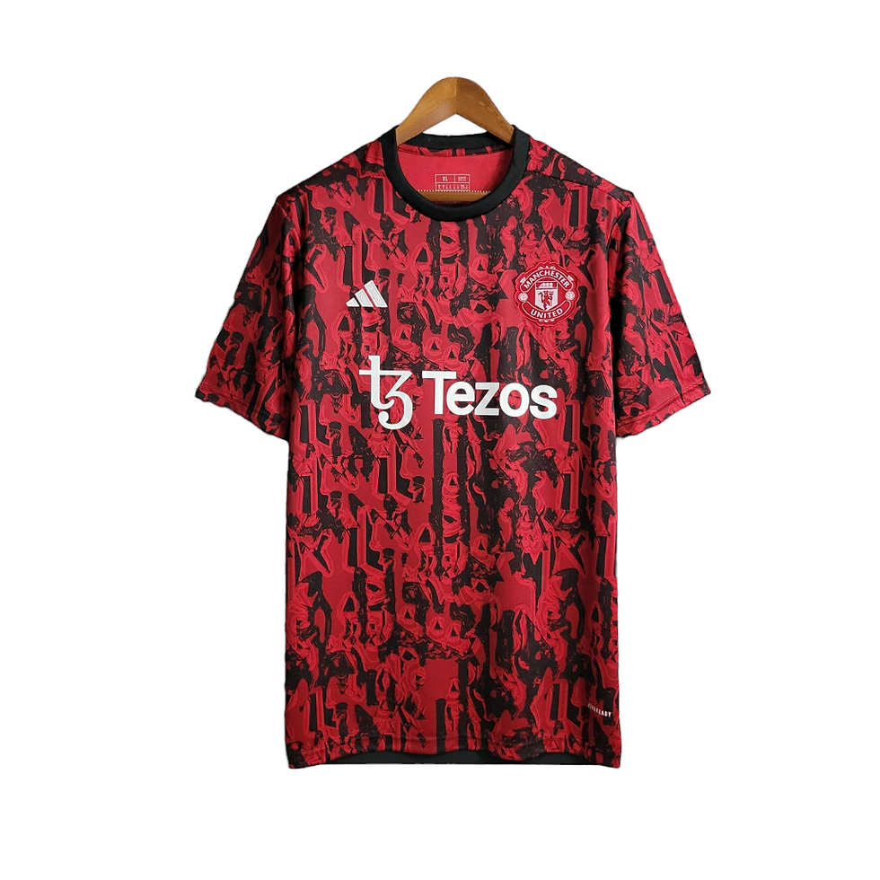 Miniatura: Camisa Manchester United Treino 23/24 - Torcedor Adidas Masculina - Vermelho com