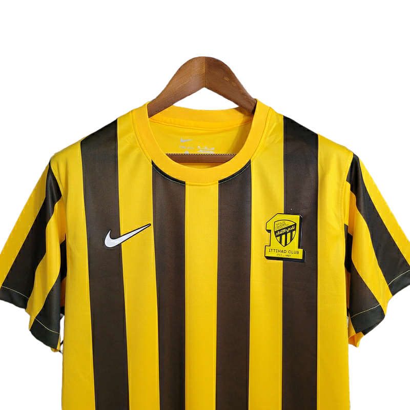 Miniatura: Camisa Al-Ittihad II 23/24 - Torcedor Nike Masculina - Amarela com detalhes em p