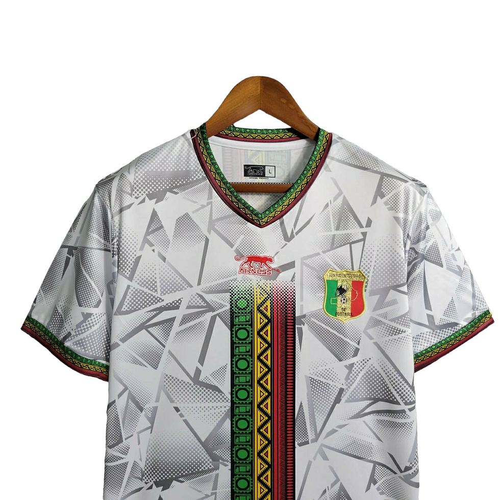 Miniatura: Camisa Seleção do Mali I 23/24 - Torcedor Airness Masculina - Branca com faixa e