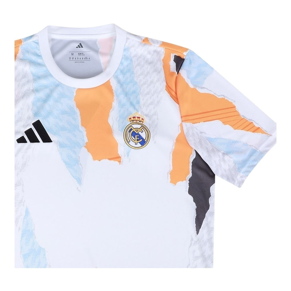 Miniatura: Camisa Real de Madrid Pré-jogo 24/25 - Torcedor Adidas Masculina - Branca com de