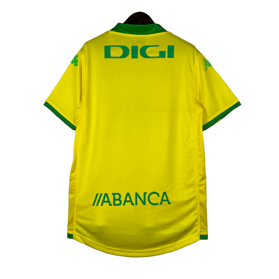 Miniatura: Camisa Deportivo La Coruna II 23/24 - Torcedor Kappa Masculina - Amarela com det